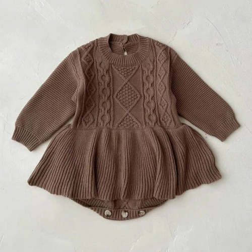 Cable Knit Romper Dress