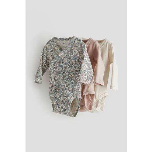 3-PACK WRAPOVER BODYSUITS