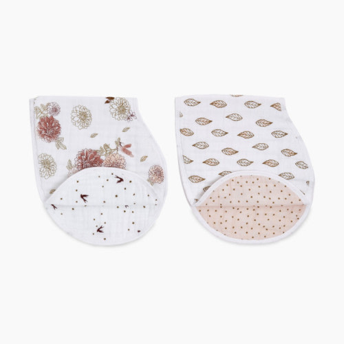 Aden + Anais Cotton Muslin Burpy Bibs (2 Pack) - Dahlia