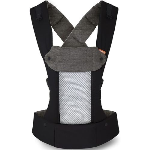 Beco 8 Baby Carrier from Newborn to Toddler (7-45lbs) - All in 1 Hybrid Front, Hip and Backpack Style Carrier with Breathable, Cooling Mesh - Black