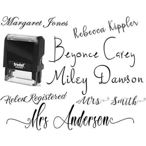 Signature Stamp Name Stamp Pick from 10+ Fonts Customizable Personalized Custom Adult Name Self Inking Stamp One Line Custom Stamp RN Nurse Stamper Self Inking Personalized Self-Ink Stamp Name Stamp