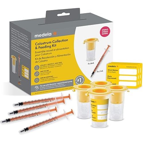 Colostrum Collection and Feeding Kit, Includes Colostrum Collectors and Oral Feeding Syringes, Collect, Store & Feed, Sterile