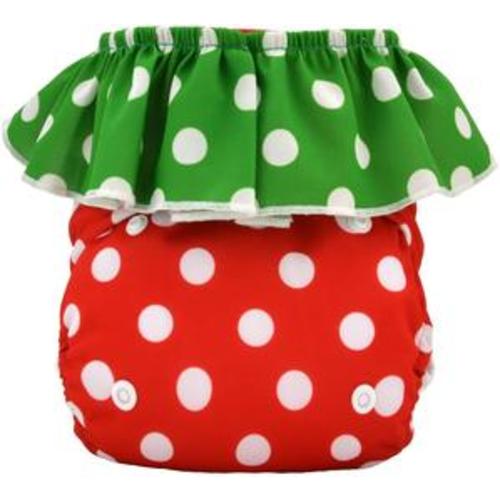 Alva Pocket Diaper - Strawberry Ruffle | Happy BeeHinds | Modern Cloth Diapers