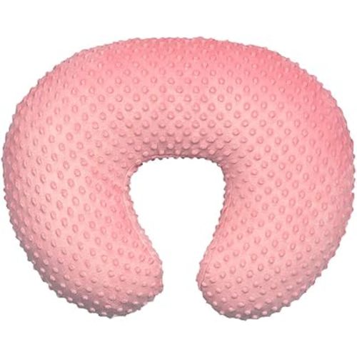 Owlowla Minky Nursing Pillow Cover, Breastfeeding Pillow Slipcover Fits Nursing Pillow for Baby Boy Girl(Coral)