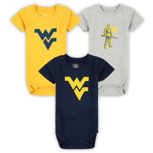West Virginia Mountaineers Wes & Willy Infant Three-Pack Bodysuit Set