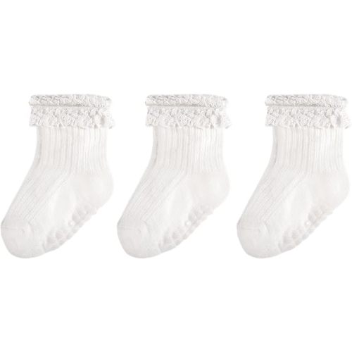 Baby Girl Ruffle Socks Non Slip Grip Socks Toddler Girls Cute Cotton Frilly Ankle Grippy Sock Newborn Infant Kids