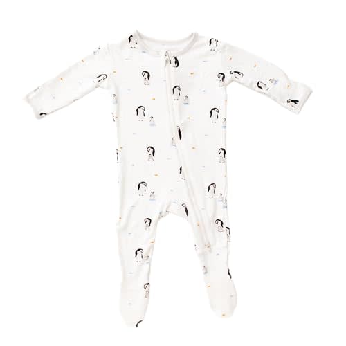 Soft Baby Bamboo Viscose Footie Pajamas, Zipper Closure, 0-24 Months