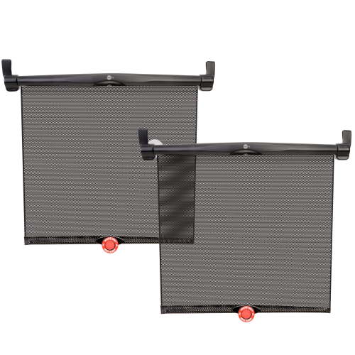 SafeFit SafeTemp Baby Car Sun Shades, 2 Pack, Black