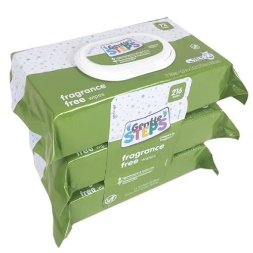 Gentle Steps Wipes - Fragrance Free, 3 pk., 216 ct