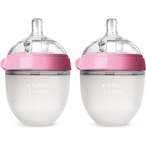 Comotomo Baby Bottle, Pink, 5 Ounce