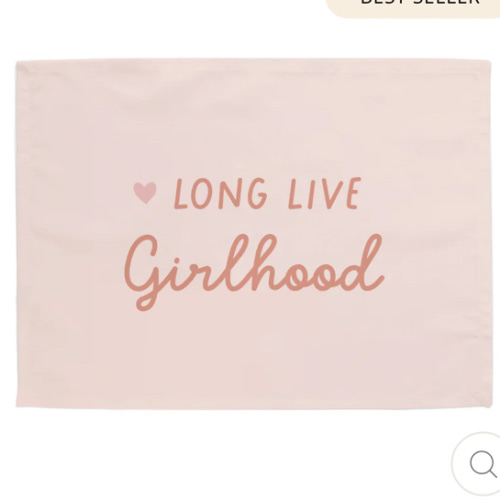 {Petal Pink} Heart Long Live Girlhood Banner