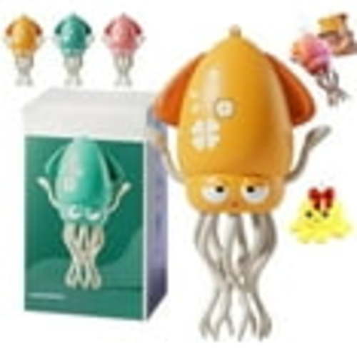 Electric Magic Dancing Octopus Toy, 2025 New Electric Auto-Avoid Crawling Octopus with LED & Music, Smart Interactive Auto-Wiggling Robotics for Indoor Play & Sensory Development (Yellow)
