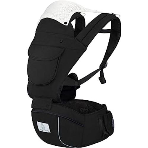 Agudan Toddler Carrier, Baby Backpack Carrier with Hip Seat - 6 in 1 Ergonomic Waist Stool Newborn to Toddler 0-36 Months