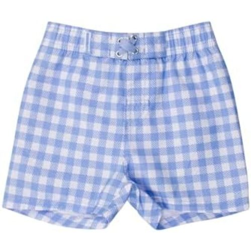RUGGEDBUTTS Boys UPF50+ Sun Protection Gingham Swim Trunks
