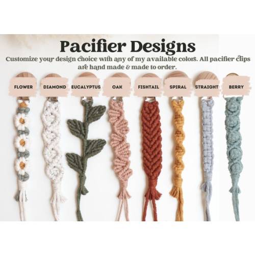 Personalized Pacifier Clip, Macrame Baby, Heirloom, Baby Shower Gift, New Baby Gift, Unique Baby Gift, Baby Girl, Baby Boy, Baby Stocking - Etsy