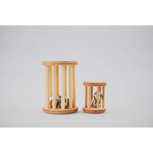 Wooden Rolling Rattle with Bells