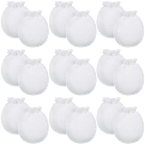 9 Pairs Newborn Baby Boys Girls Mittens 0-6 Months Infant Toddler Mittens No Scratch Solid Color Gloves Style 2