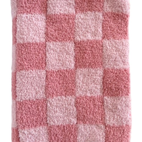 Phufy® Bliss Checkerboard Mini Blanket, Strawberry/Carnation