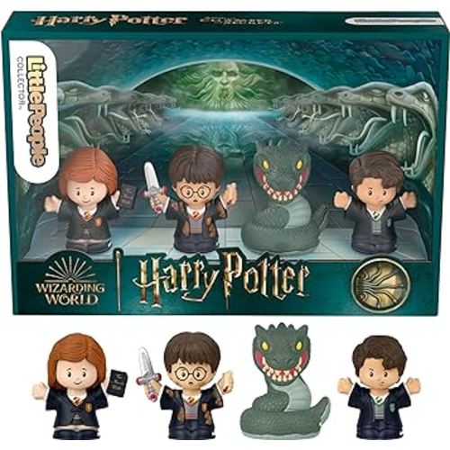 Little People Collector Harry Potter and The Chamber of Secrets Movie Special Edition Set for Adults & Fans, 4 Figures in Display Package