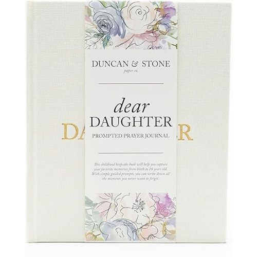 Mother Daughter Journal – Durable Dear Daughter Journal Keepsake – Linen Baby Memory Book - Unique Gifts for Daughter (Cream, 230 Pages)