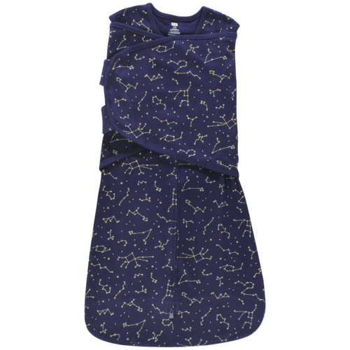 Hudson Baby Convertible Swaddle Sleep Sack, Navy Constellation, 3-9 Months