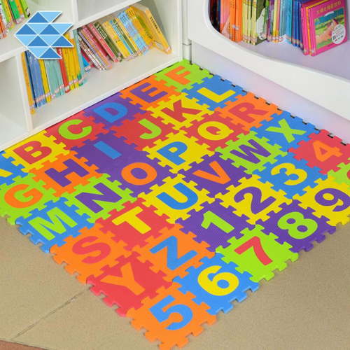 Non Toxic Alphabet Play Mat for Kids Toddlers - Thickest Interlocking Foam Puzzles ABC & Numbers 0 to 9 Flooring Mat for Play & Exercise 36 Tiles 6.1x6.1in (9mm)