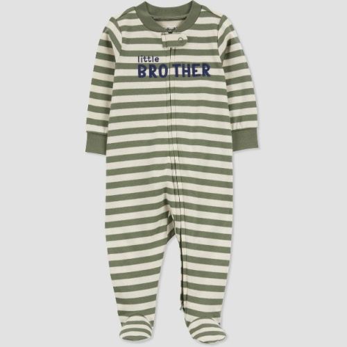 Carter's Just One You® Baby Boys' Green Little Brother Sleep N' Play - Green/gray Newborn