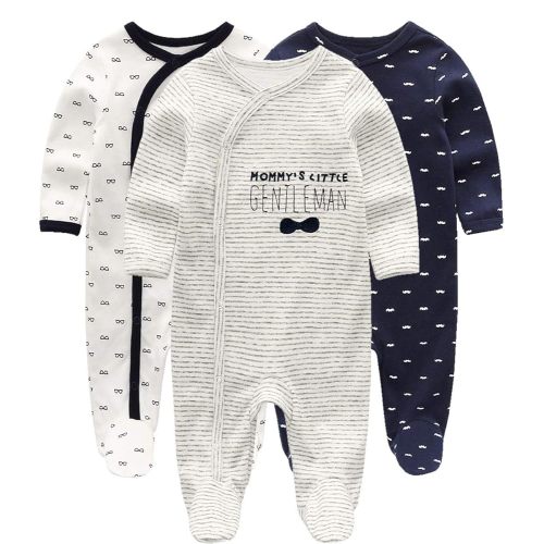Kiddiezoom Baby and Toddler Boys'Snug Fit Footed One-Piece Romper Jumpsuit Cotton Cotton Footed Outfit