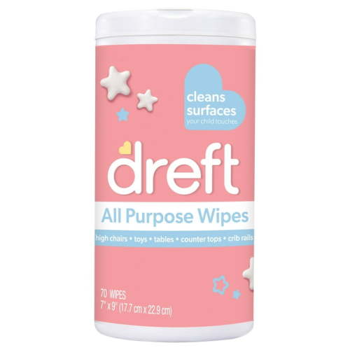 Dreft All Purpose Cleaning Wipes Baby Essentials, Surface Cleaning Supplies, 70 Count