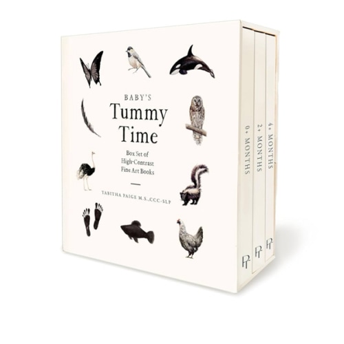 Baby's Tummy Time Book Box Set: A 3-Book Box Set of High-Contrast Art for Visual Stimulation at Tummy Time (Tabitha Paige Children's Book Series)