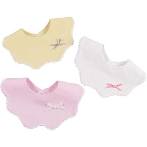 JANGANNSA 3 PCS Flower Baby Bibs Infant Burp Clothes for Baby Girls Saliva Towel Cotton Infant Toddler Girls Bibs (3 PCS -A)
