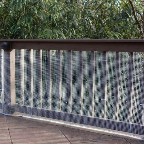 Cardinal Gates DSHD15 Heavy-Duty Outdoor Deck Netting - Plastic Balcony Netting for Pets & Kids - Natural / Clear