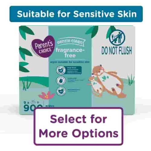 Parent's Choice Fragrance Free Baby Wipes, 900 Count (Select for More Options)