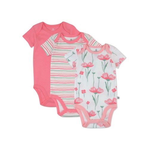 Honest Baby Clothing Organic Cotton Boy/Girl Short Sleeve Bodysuit Set, Newborn to 24M