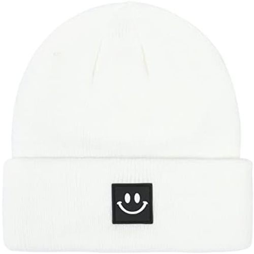 Baby Winter Hat Soft Warm Knitted Beanie Hat with Cute Smile Face Beanie Cap for Boys Girls