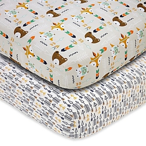 Little Love by NoJo® Aztec Fitted Crib Sheets (Set of 2)
