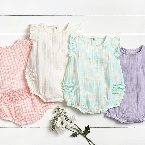 Gerber Baby-Girls Sleeveless Ruffle Romper