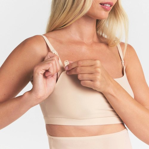 FITS EVERYBODY MATERNITY NURSING SCOOP BRALETTE | SAND | SKIMS