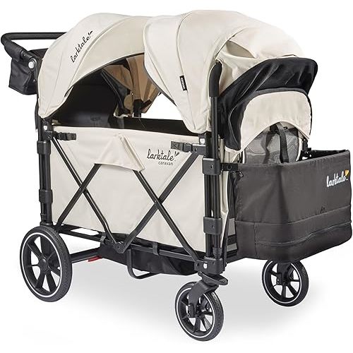 Larktale Caravan V3 Stroller, 2-Seater Kids Wagon, 207 lb Capacity, Newport Taupe