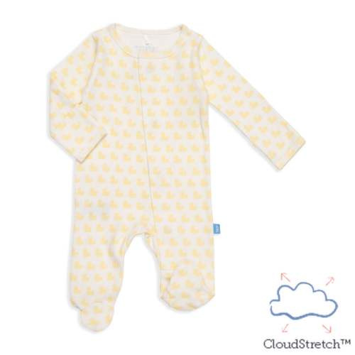 many ducks yellow CloudStretch™ magnetic footie (9-12