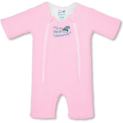 Baby Merlin's Magic Merlin Sleepsuit - Microfleece Baby Transition Swaddle - Sleep Suit - Infants 3-6 Months and 6-9 Months - Pink