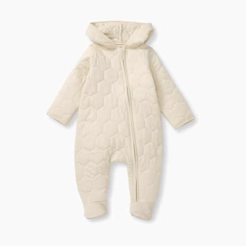 Burt's Bees Baby Organic Cotton Honeycomb Quilted Bunting - Oat, 3-6 M