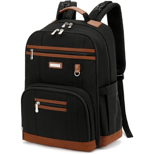 Diaper Bag Backpack, Large Baby Nappy Bags with Portable Changing Pad for Boys and GirlsMultifunction Travel Baby Bag for Moms Dads, Shower Gifts Waterproof and Stylish，Black