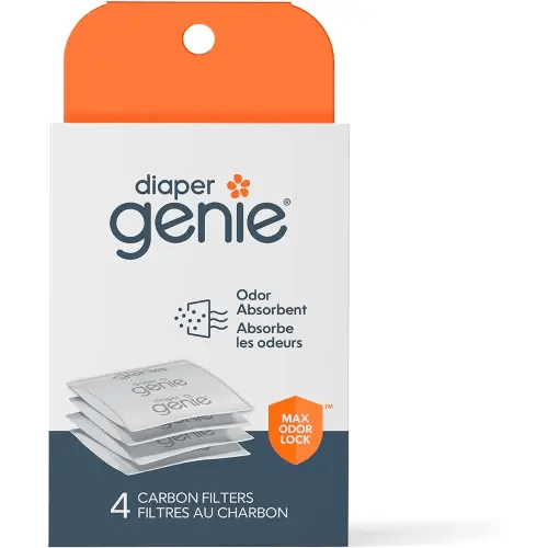 Diaper Genie Carbon Filter (4-Pack) | Diaper Pail Odor Eliminator & Deodorizer | Compatible with the Diaper Genie Complete and Expressions Pail