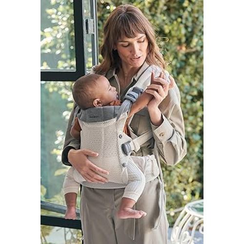 BabyBjörn Baby Carrier Harmony, Cream, 3D Mesh, 3-in-1 Ergonomic Baby Carrier; Newborn, Facing-in, Outward-Facing, and Back Carrying Positions Supported (7-40 lbs), Newborn to Toddler