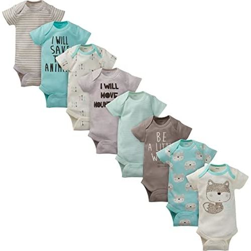 Gerber Baby 8-Pack Short Sleeve Onesie Bodysuits