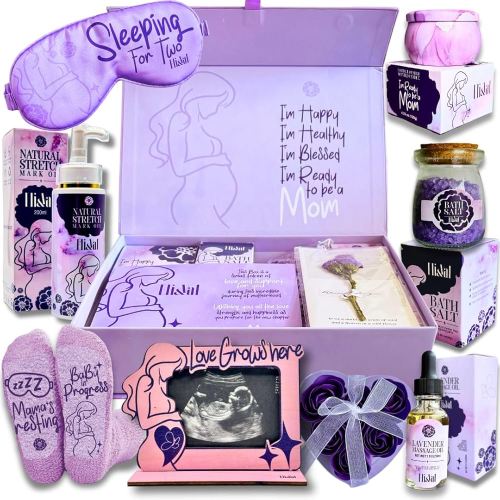 New Mom Pregnancy Care Package Basket |Pregnant Mom Gifts| Self-Care Kit for Expecting Moms | Postpartum Care Package for New Moms After baby | First Trimester Pregnancy Essentials.