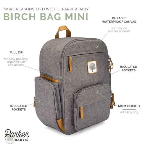 Lightweight Mini Diaper Backpack | Birch Bag Mini by Parker Baby Co.
