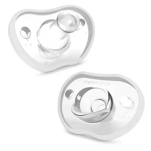 Nanobebe Flexy Pacifier 3M+ 2Pk White | Baby Bunting AU
