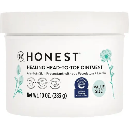 The Honest Company Head to Toe Multi-Purpose Healing Ointment | Safe for Sensitive Skin | Hypoallergenic, Fragrance Free, Vegan | Value Size, 10 oz